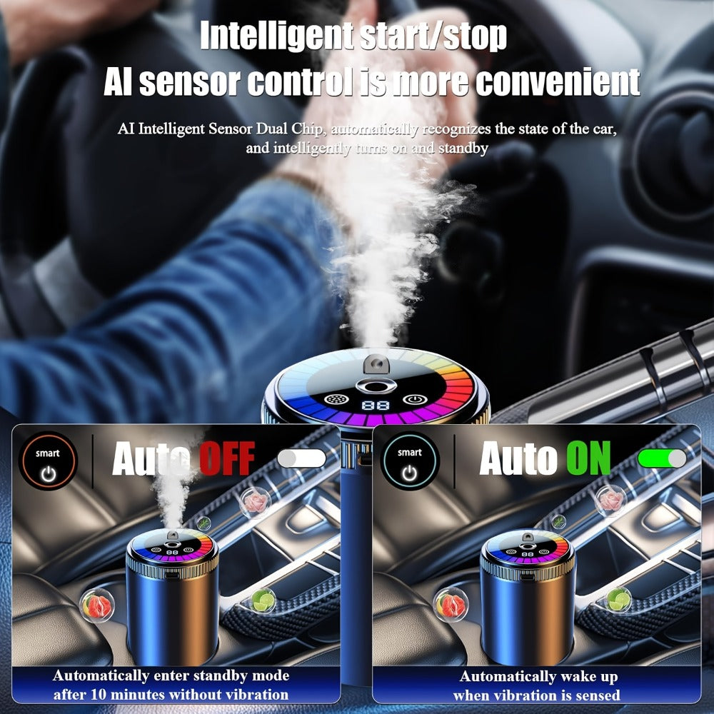 Car Air Freshener Starry-Light Rechargeable Diffuser with 11 One- and Three-Bottle Fragrance Bundle Options