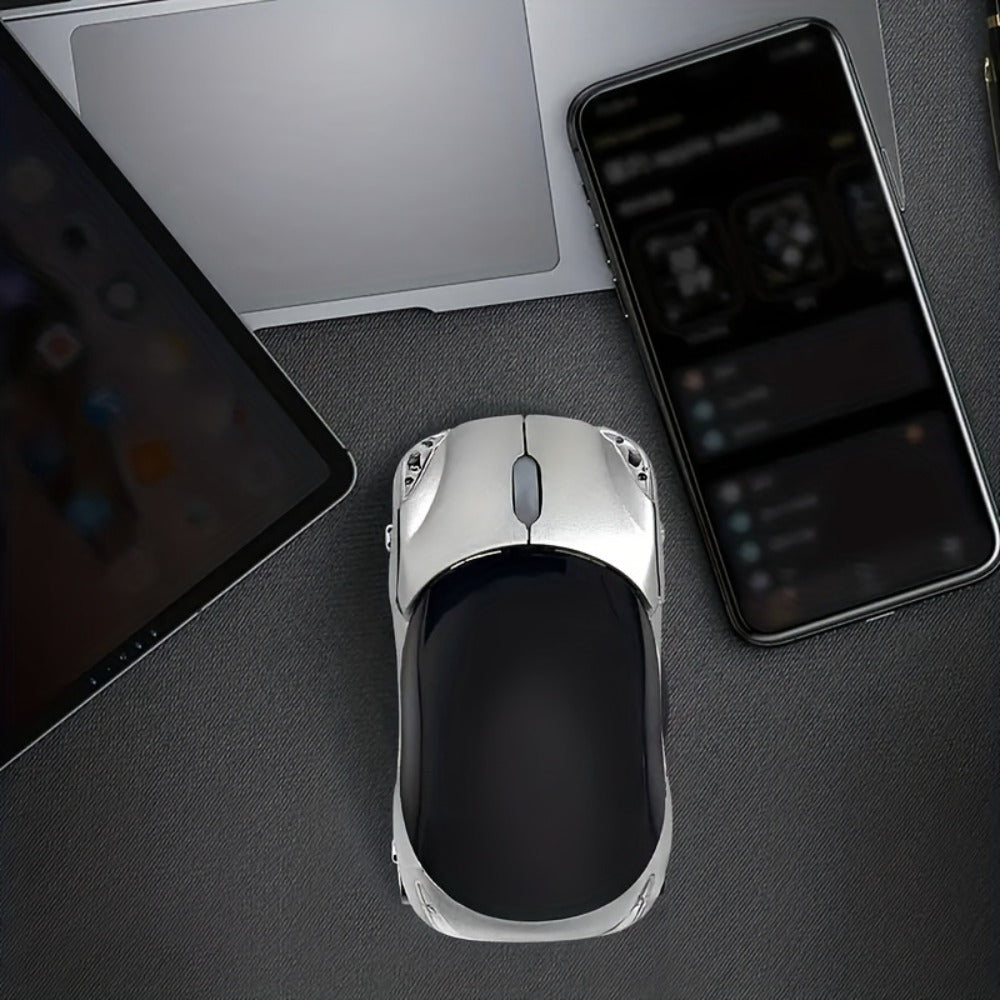 Novelty Car-Shaped Wired USB Optical Computer Mouse in Black or Red for Desktop and Laptop Use