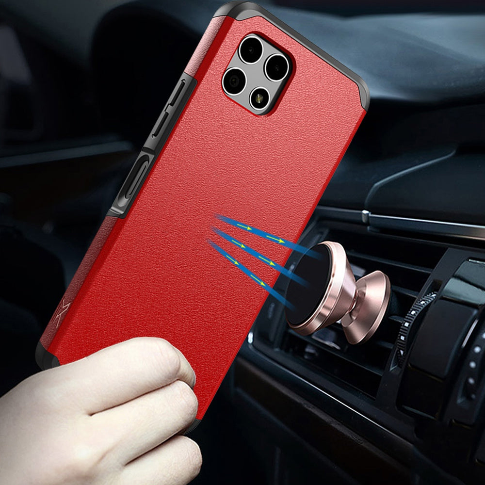Revvl 7 5G Case Heavy Duty Dual Layer Shockproof with Magnetic Support – Hybrid Hard PC TPU Drop Protection Cover for T-Mobile Revvl 7 5G with Raised Bezels & Precise Cutouts