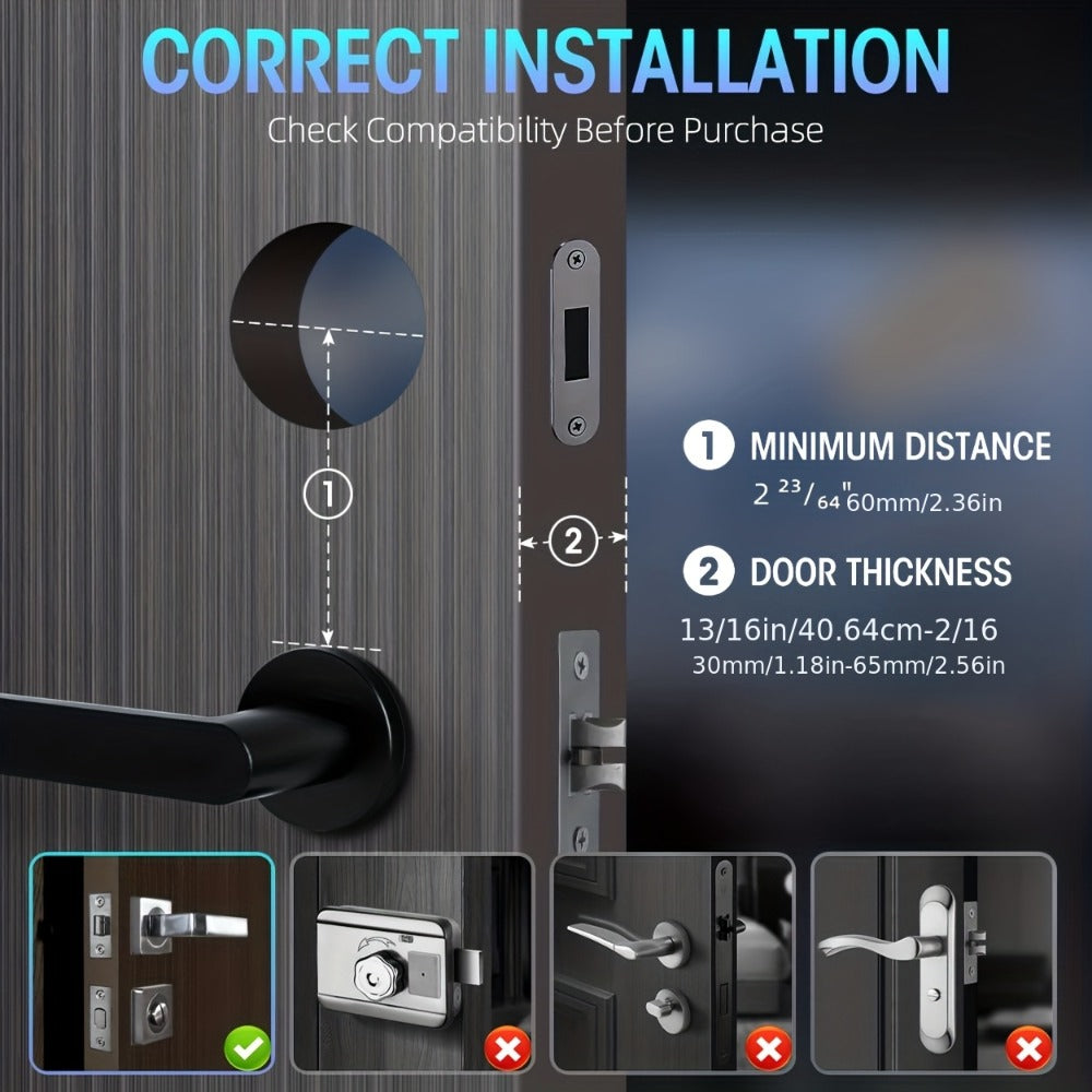 Smart Door Lock Five-Method Deadbolt with Fingerprint PIN IC Card App Key and 100-User Capacity