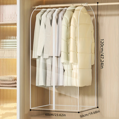 Garment Bag Transparent Hanging Clothes Dust Cover with Zipper, Thickened & Storage Bag for Coats