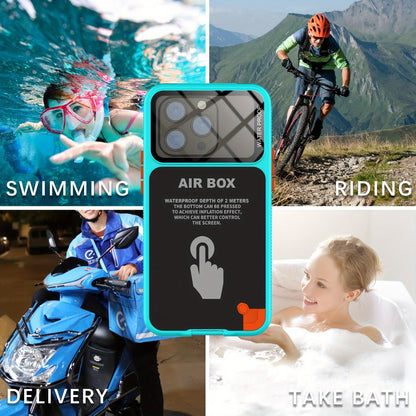 Waterproof iPhone Case IP68 360° Full Body Shockproof Dustproof Underwater Swimming Surfing Sports Cover for iPhone 16 15 Pro 15 14 Pro 14 13 Pro 13 12 Pro 12 – Underwater Photography Beach