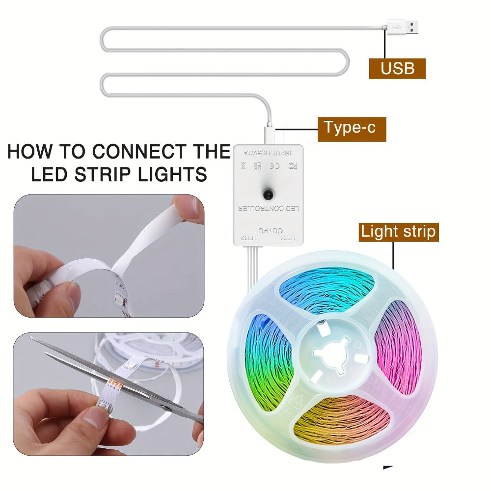 LED Strip Lights for Room Color Changing – 44-Key Remote, Dimmable, Timer, Cuttable, USB Powered | 16.4FT to 98.4FT | Bedroom, Gaming Room, Party & Holiday Decor