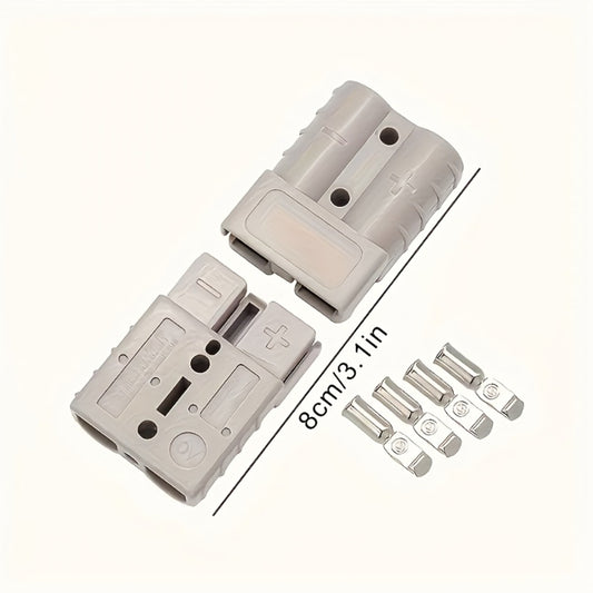 Quick Connect Battery Disconnect Kit 50A – 10-Pack 2-Pole 6AWG Plug Set for Car, ATV, Trailer & RV Electrical Systems