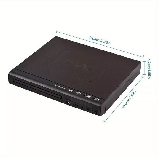 Region-Free DVD Player 1080P – Compact Design, USB Powered, RCA Cable & Remote Control Included, All Region Disc Compatible for Smart TV & Flat Screen
