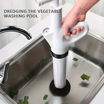 Drainage Spray Gun with Adjustable Pressure - Air Plunger Tool for Unclogging Toilets Sinks & Floor Drains
