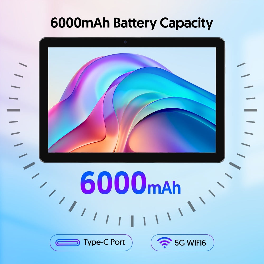 Android Tablet 10-Inch with Android 13, 7GB Total RAM, 64GB Internal Storage and 1TB Expansion Support