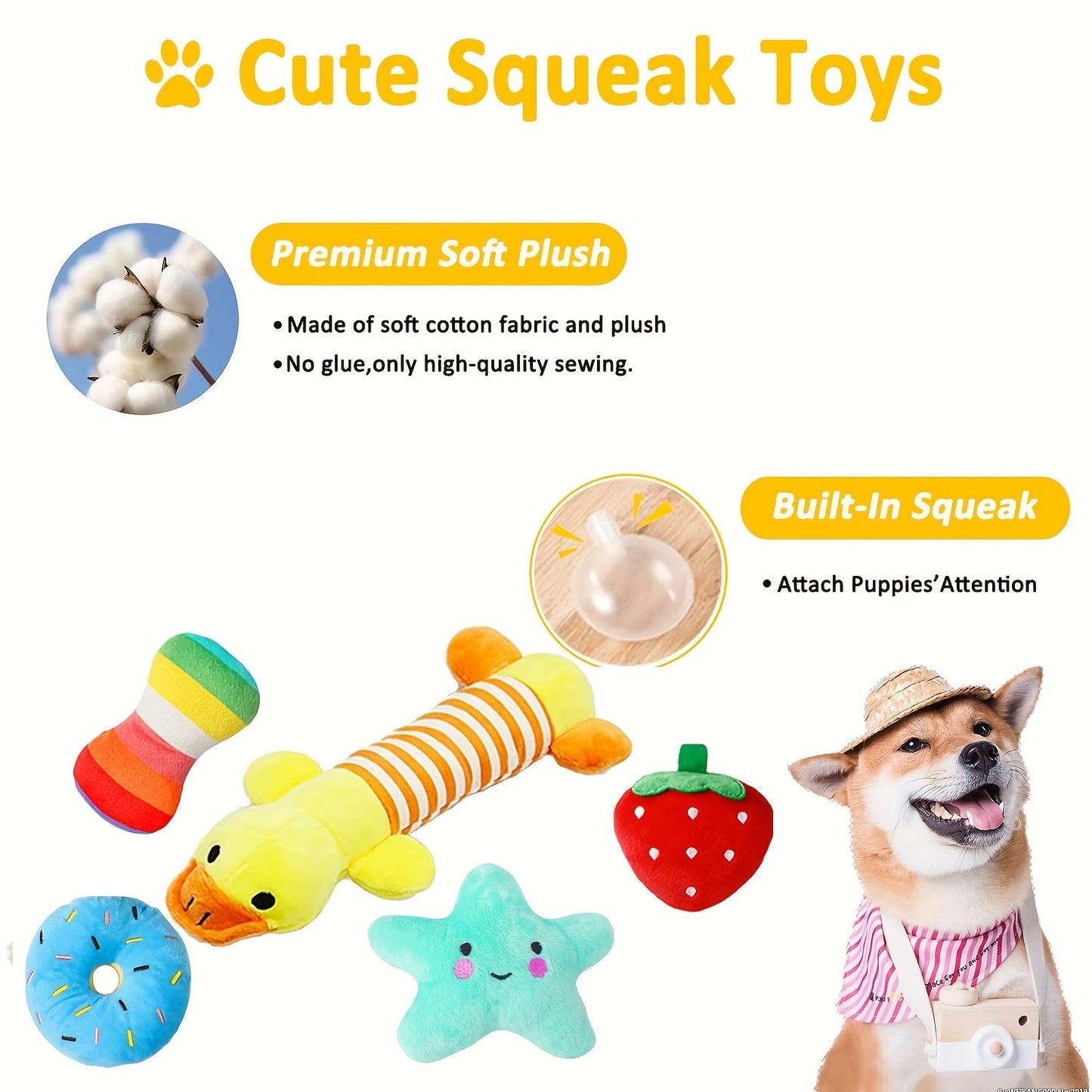 Dog Toys 25-Piece Activity Set with Rope, Squeaky, Tug, Teething and Treat-Dispenser Pieces