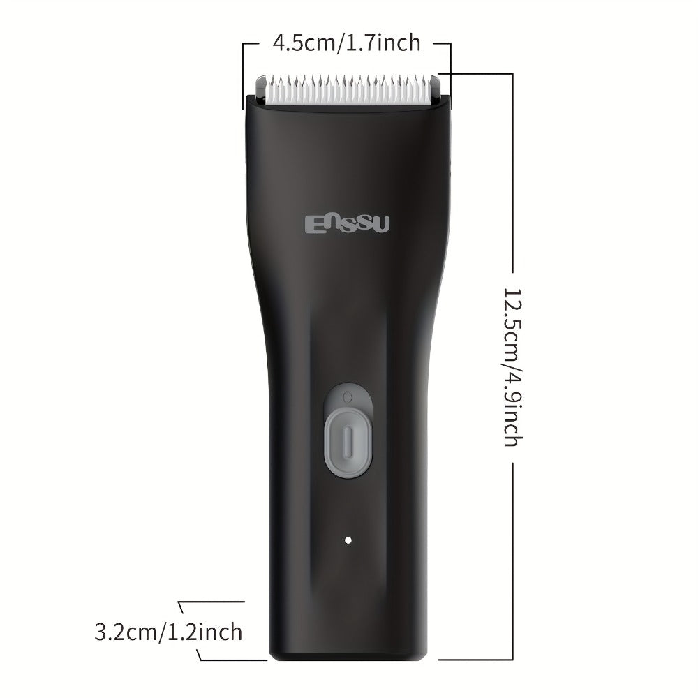 Ceramic Blade IPX7 Waterproof Ball Trimmer for Men Replaceable Head Electric Groin Pubic Body Hair Shaver LED Battery Display Safe Gentle Grooming Sensitive Areas Black Blue White