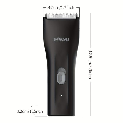 Ceramic Blade IPX7 Waterproof Ball Trimmer for Men Replaceable Head Electric Groin Pubic Body Hair Shaver LED Battery Display Safe Gentle Grooming Sensitive Areas Black Blue White