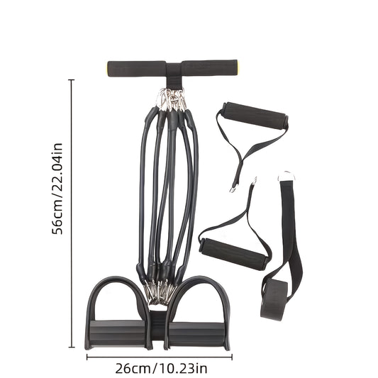 Foot Resistance Band System Multi-Level – Adjustable Tension with Handles for Full Body Workouts, Legs, Arms & Core Training, Home Gym Fitness Equipment for Men & Women