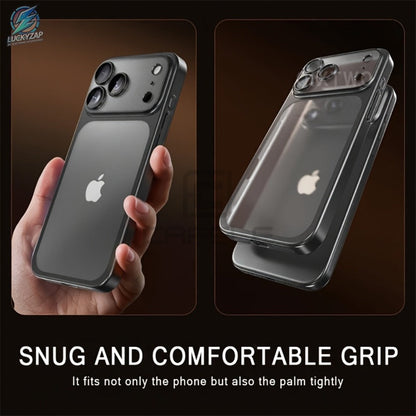 Phone Case Matte Frosted Clear Cover with Built-In Lens Film and Wireless Charging for Select iPhone 12–17 Models