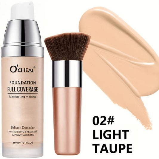 Air Cushion Foundation 2.0 Full Coverage Matte Finish Moisturizing Lightweight Buildable Liquid Foundation - Natural Nude Look 4 Shades Ivory White Porcelain Light Brown Women Makeup