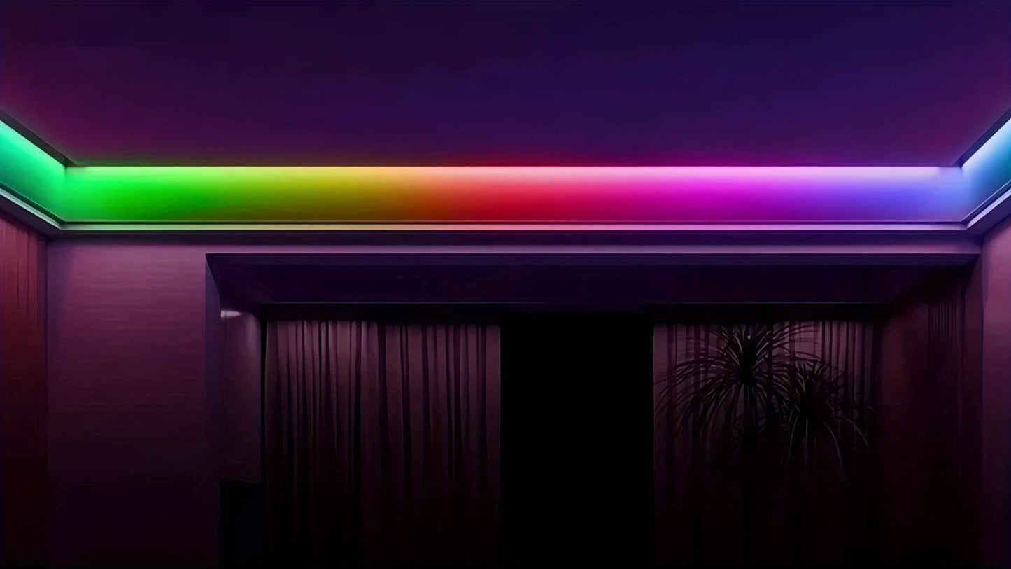 RGB LED Light Strip 50ft 100ft 130ft 16 Million Colors Music Sync – App & 24-Key Remote Control, Color Changing LED Strips for Bedroom, Game Room, Dorm & Party Decoration