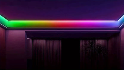 RGB LED Light Strip 50ft 100ft 130ft 16 Million Colors Music Sync – App & 24-Key Remote Control, Color Changing LED Strips for Bedroom, Game Room, Dorm & Party Decoration