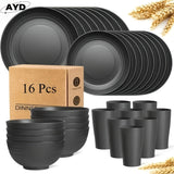 16 Pcs Black