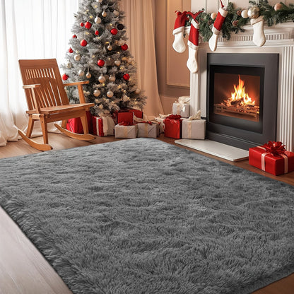 Fluffy Indoor Area Rug in Five Colors and Six Size Options for Living Room, Bedroom, Kitchen or Bathroom