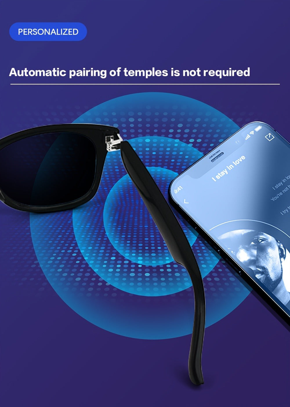 Anti-Blue Light Smart Audio Glasses Bluetooth 5.3 HiFi Open-Ear Wireless Calls Music Anti-UV Lens Noise Cancellation Rechargeable Unisex Outdoor Sports Wearable Tech Birthday Christmas Halloween Gift