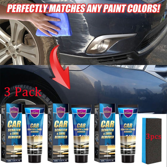 Car Scratch & Swirl Remover Paste 6-Pack – Universal Color Match Polishing Cream for Auto Paint Repair, Touch-Up & Exterior Restoration