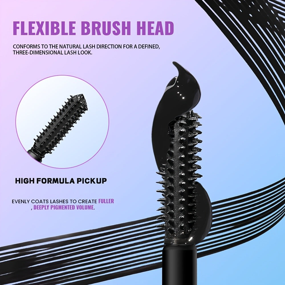 5-Shade Waterproof Colored Mascara for Women — Smudge-Proof Clump-Free Long-Lasting Vivid Formula, Bold Eye Makeup for Stage Cosplay Festival Everyday Wear, Blue Green Pink Purple Black