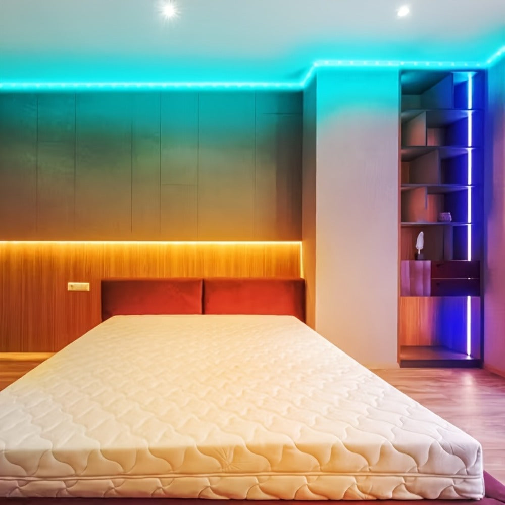 LED Strip Light RGB 200ft Kit with App and IR Remote Control, Music Sync, Timer and Dimmable Color Modes