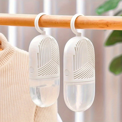 Six-Piece Hanging Moisture Absorber Kit with Replaceable Inner Bags, Hooks and Removable Water Cups