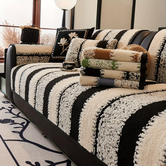 Sofa Cover, Thick Plush Jacquard Couch Pad in Four Colors with Loveseat and Extra-Large Sizes