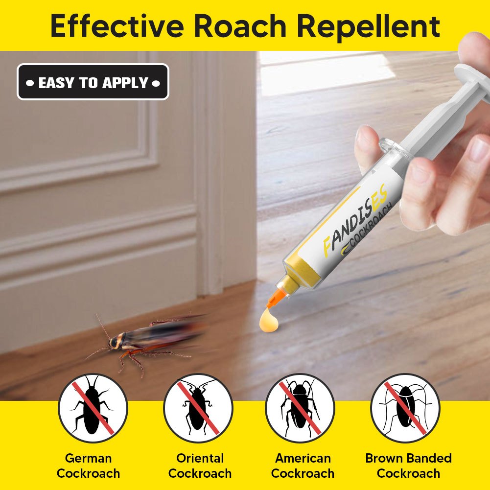 Roach Killer Gel | 4-Pack Syringe Kitchen Bathroom Crack Crevice Trap