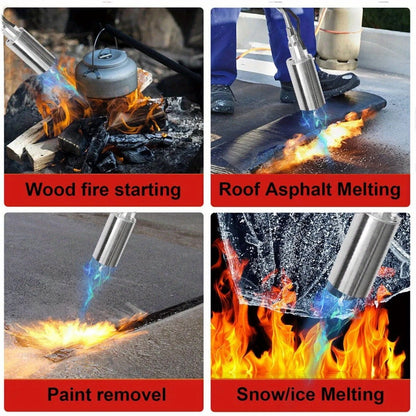 Long-Reach Propane Torch Kits with Hose, Adjustable Flame Valve and Red or Black Configurations