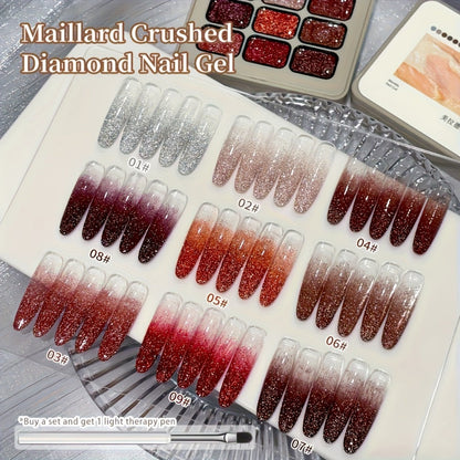 Gel Nail Polish 9-Color Mini Grid Sets for Ombre and Patting Art in 5 Curated Collection Options