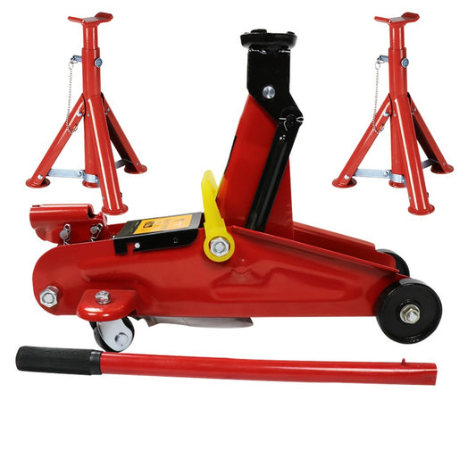 Jack Stands & Hydraulic Floor Jack - 3 Ton Jack Stands 2-Pack or 2 Ton Horizontal Hydraulic Jack for Vehicle Lifting & Auto Repair