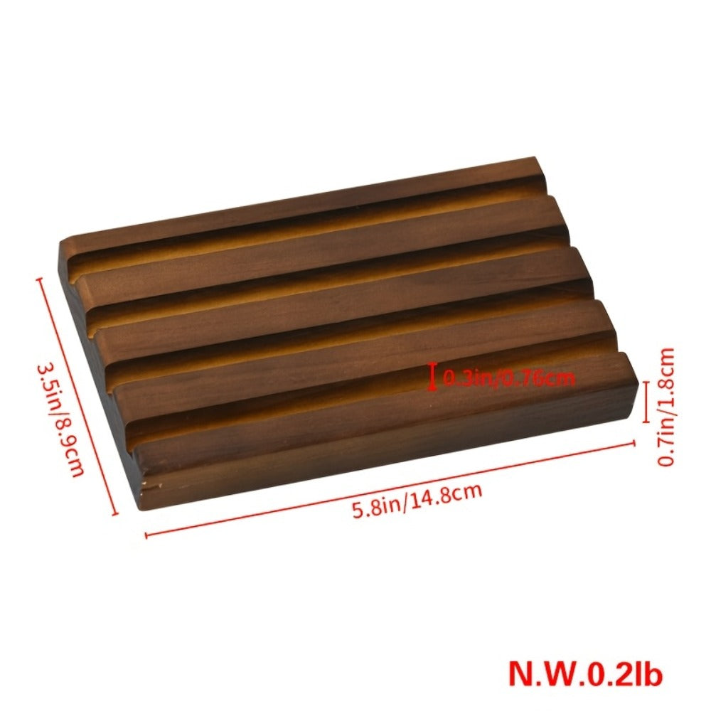 Four-Row Walnut-Color Wooden Coin Display Rack for Challenge Coins and Commemorative Tokens