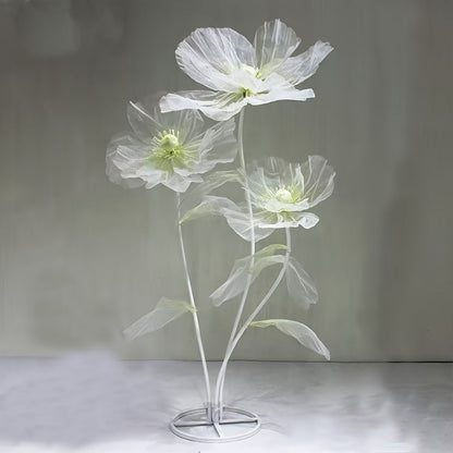 Artificial Flowers Giant Three-Piece Silk Mesh Display Set with Base, Branches and Eight Color Options