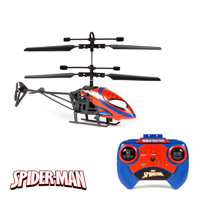 Marvel Spider-Man 2CH IR Remote Control Helicopter – Indoor Flying Toy for Kids Boys Superhero Fan – Birthday Christmas Gift for Ages 6 7 8 9 10+
