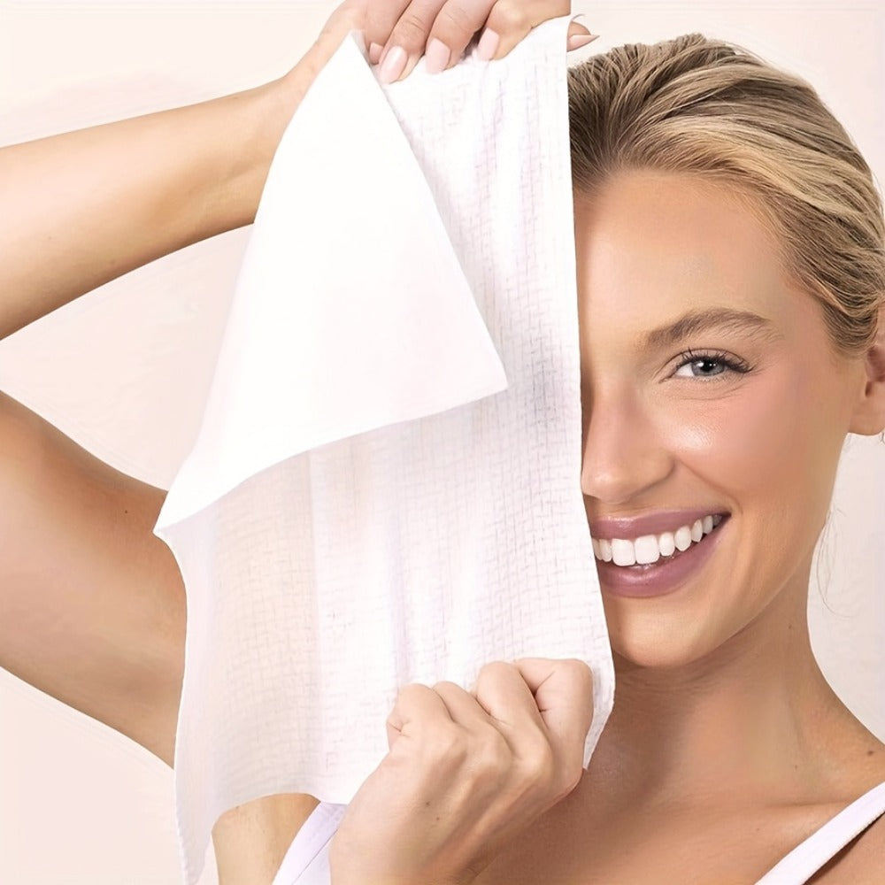 Extra Large Disposable Facial Cleansing Tissues 26×30cm – Thickened Ultra-Soft Cotton Wipes for Face Washing & Makeup Removal, Gentle for All Skin Types, 40/120/240 Pcs