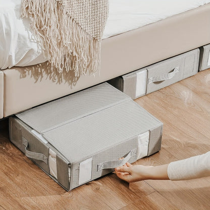 Foldable Sheet and Bedding Storage Organizer Box in Pink for Closets, Wardrobes or Under-Bed Use