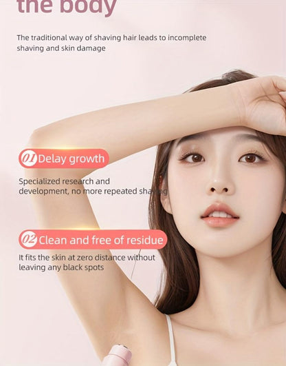 Electric Epilator for Women Double Head USB Rechargeable Painless Hair Removal Shaver Bikini Trimmer Body Private Area Grooming Device