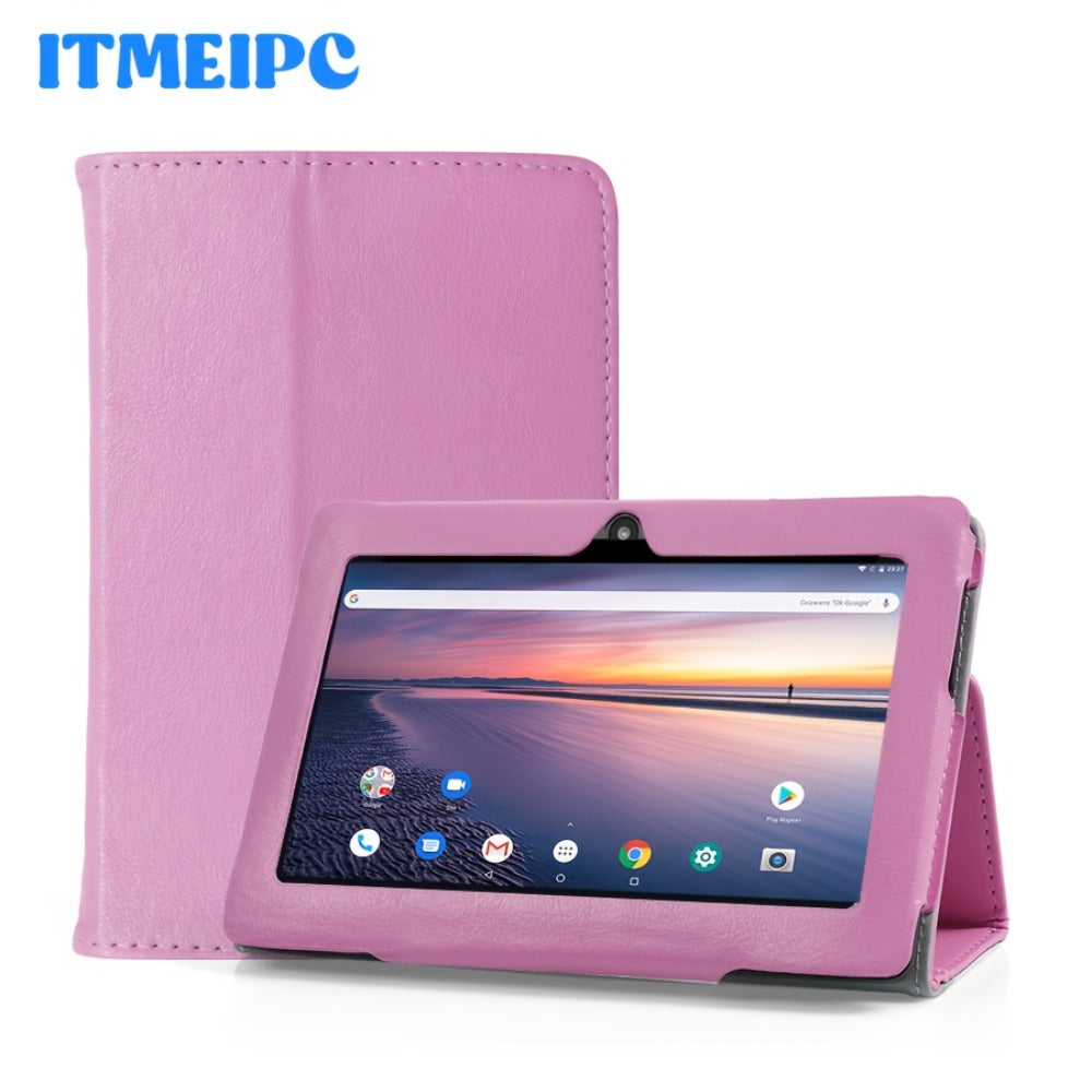 Android Tablet 7-Inch with Android 14, 4GB Total RAM, 32GB Internal Storage and Built-In Protective Case