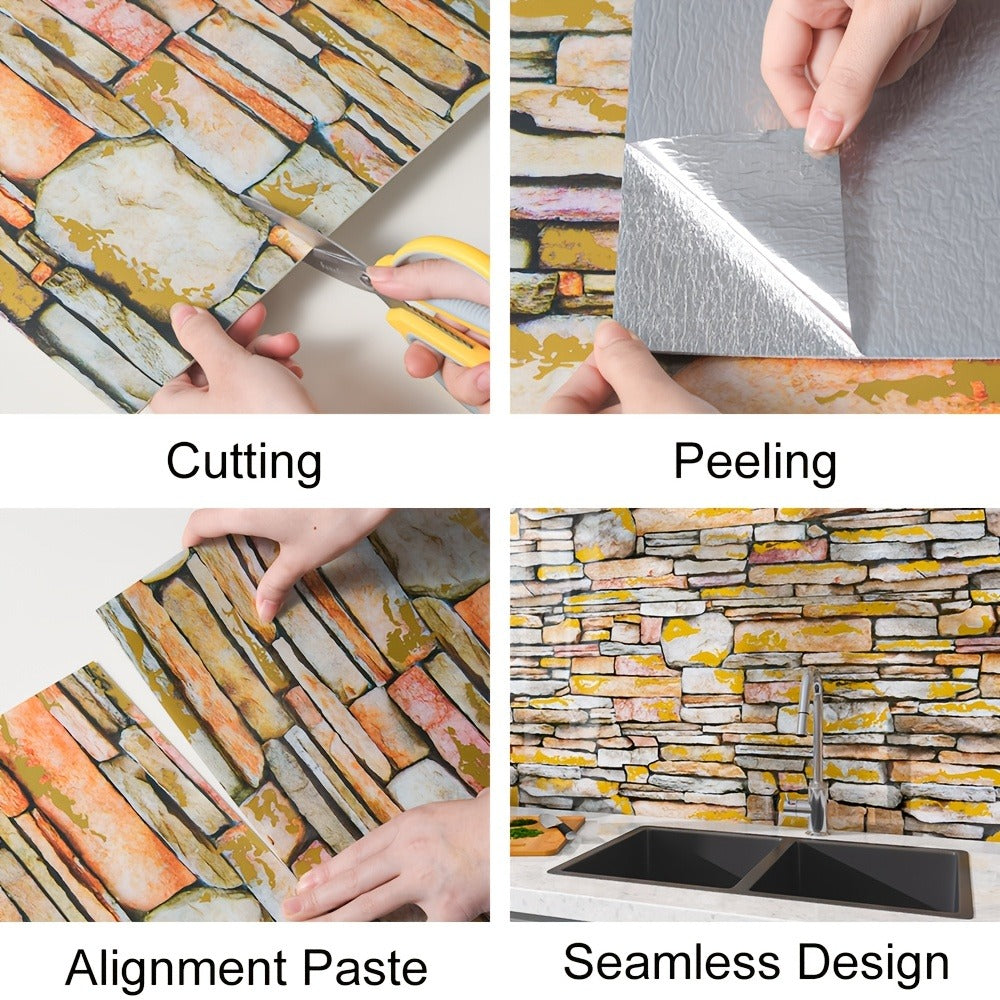 40-Pack Marble Pattern Floor and Wall Decal Sheets in A01 or A03 Designs for Home Decor Projects