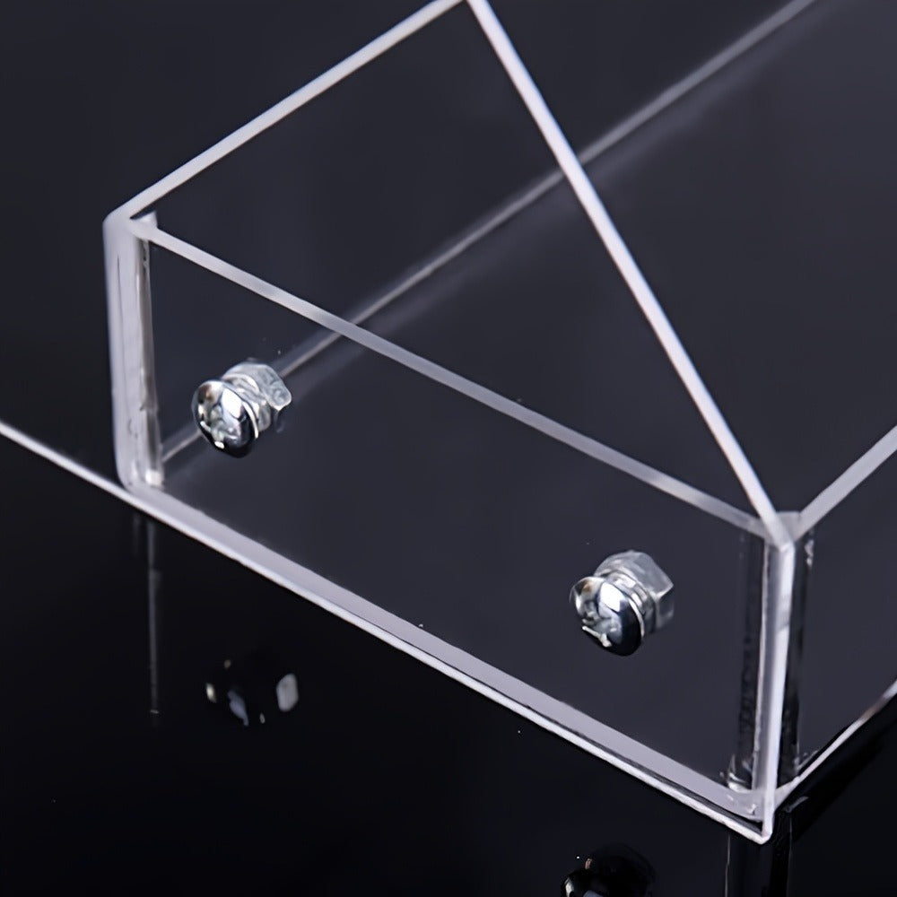 Clear Five-Tier Makeup Organizer with Stepped Compartments for Perfume, Lipstick, Skincare and Vanity Countertop Storage