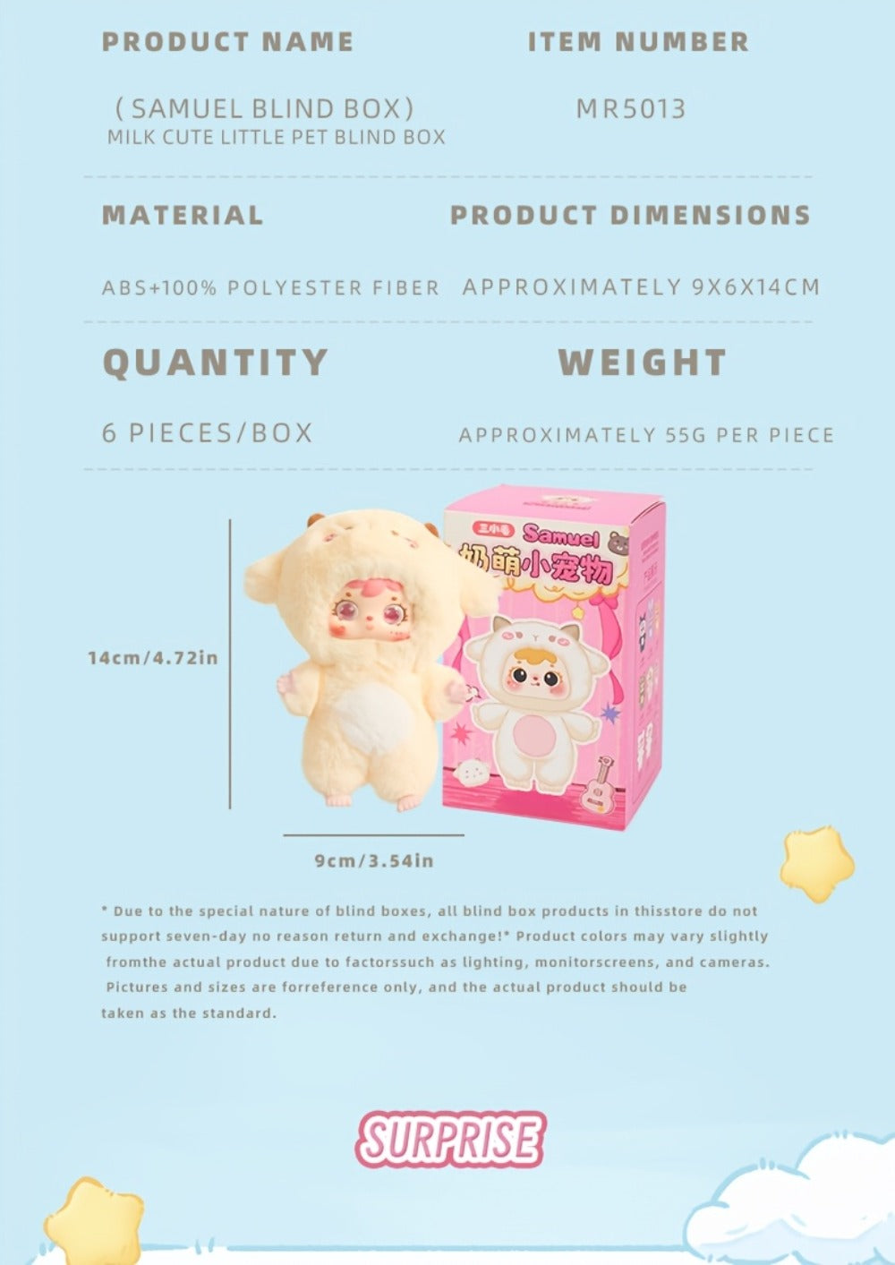 Kawaii Plush Keychain Charm – Cute Pet Healing Doll Rabbit Bear Stuffed Animal Bag Pendant, Random Style, Birthday Gift for Girls & Teens