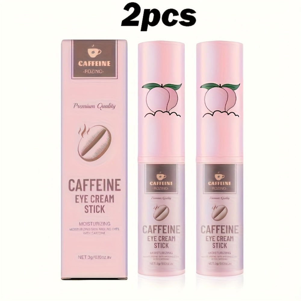 Eye Cream Firming Anti-Aging 2pcs with Caffeine & Ceramide NP — Reduces Dark Circles Puffiness Fine Lines Crow's Feet Lifted Refreshed Under-Eye Look Daily Skincare