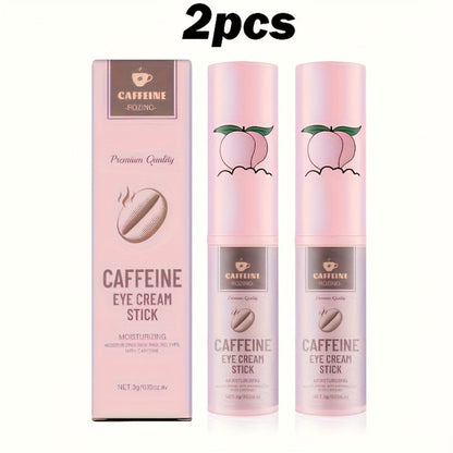 Eye Cream Firming Anti-Aging 2pcs with Caffeine & Ceramide NP — Reduces Dark Circles Puffiness Fine Lines Crow's Feet Lifted Refreshed Under-Eye Look Daily Skincare