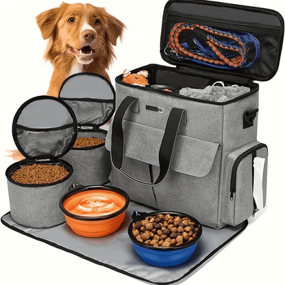 Dog Treat Pouch 5-Pack – Large Capacity Training Bag with Zip Closure, Durable Nylon Multi-Functional Outdoor Pet Carrier Bag for Dogs, Perfect for Training, Walks, Camping & Hiking