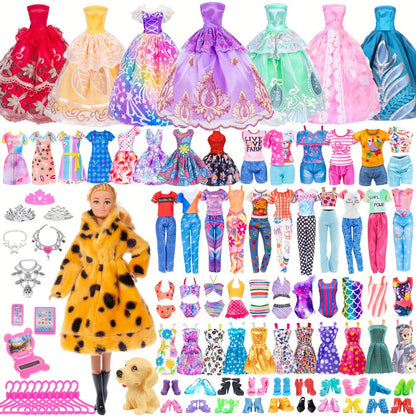 11.5-Inch Fashion Doll with Assorted Dresses, Shoes, Handbags, Jewelry and Random Coat Accessories