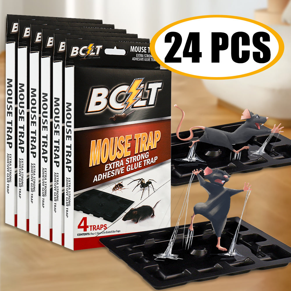 Pest Control BOLT Adhesive Tray Set with 6, 12 or 24-Piece Pack Options and Two Documented Tray Sizes