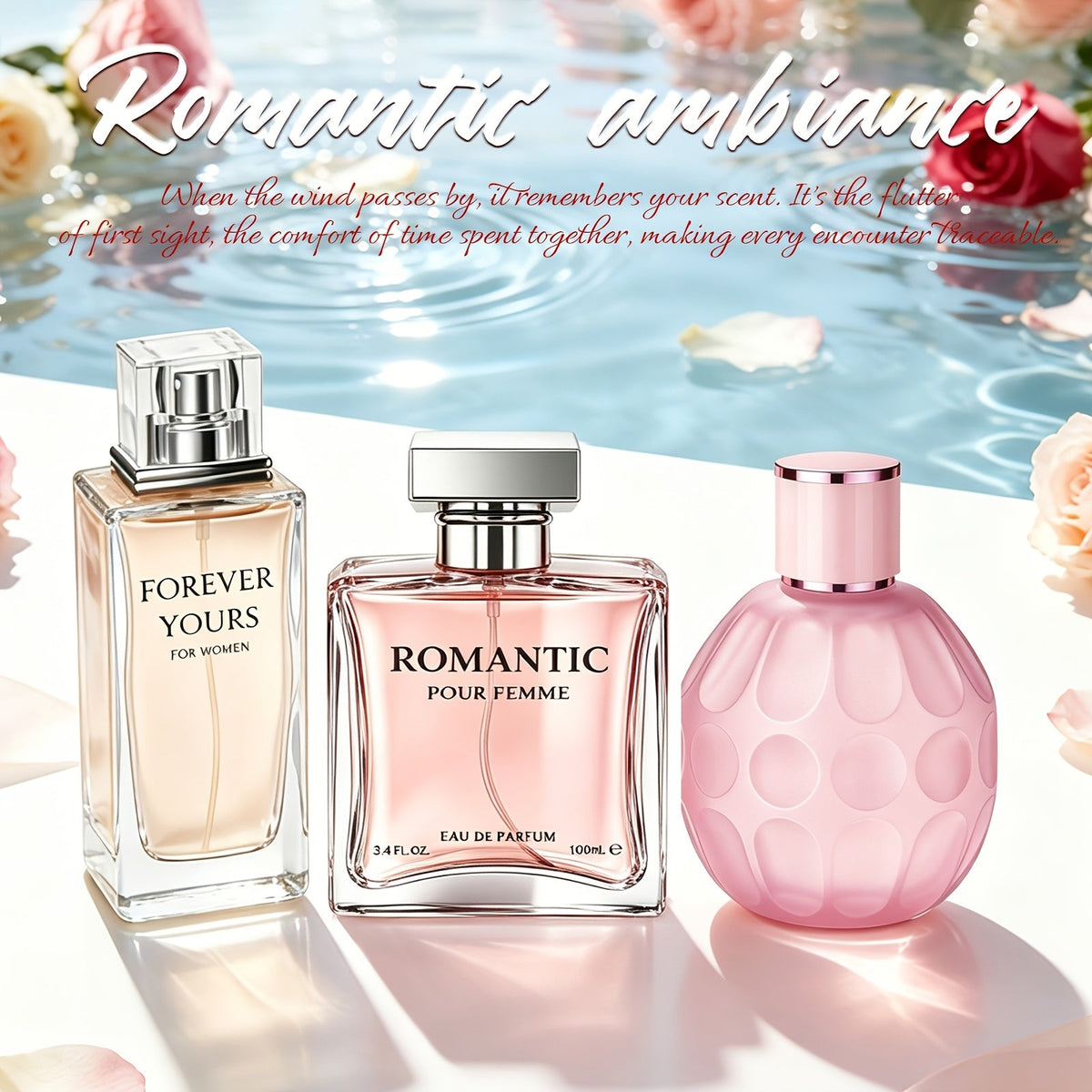 Women's Perfume Set 3-Pack Signature Fragrance Collection 10.1oz - Quince Lychee Musk, Pear Vanilla Sandalwood & Amber Berry Woods