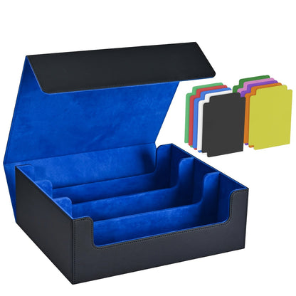 Large Trading Card Storage Box with 10 Dividers, Four Compartments and Five Color Options for Collectors