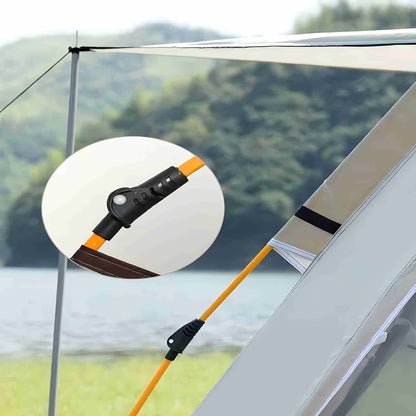 Camping Tent 4-Person Polyamide Pop-Up with Two Doors, Optional Windows and Small or Large Sizes