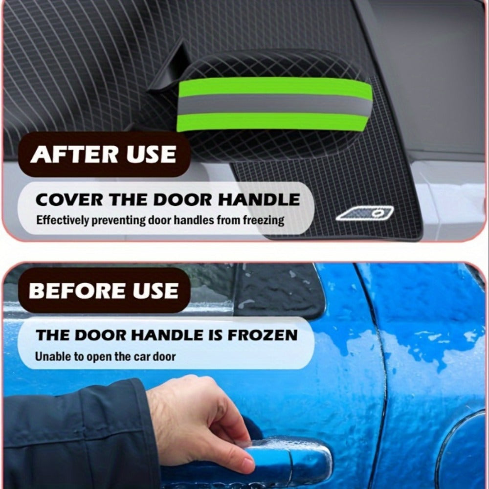 Car Windshield Snow Cover & Frost Shield 102" x 45" - Magnetic Windshield Cover with Side Window Protection for All Seasons